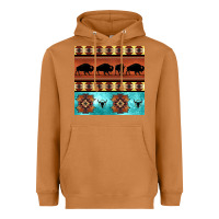 Meerkat native american aztec seamless pattern 2 Heavyweight Hoodie - BundleAndBundleShop
