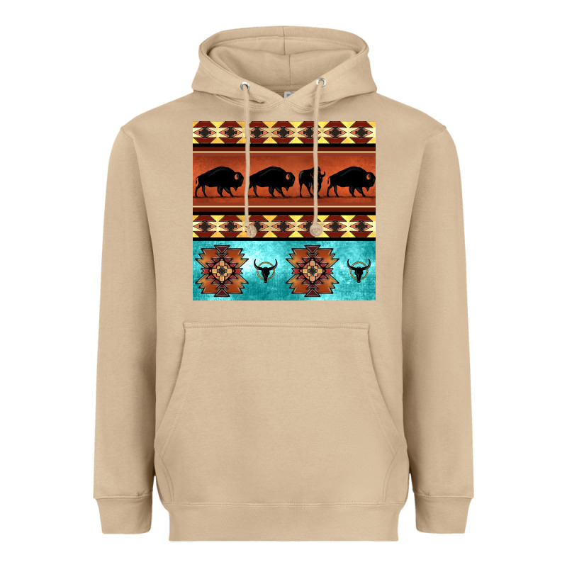 Native American Aztec Seamless Pattern 2 Heavyweight Hoodie by BundleAndBundleShop | Teevron