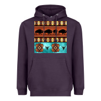 Plum native american aztec seamless pattern 2 Heavyweight Hoodie - BundleAndBundleShop