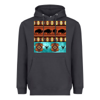 Smoke native american aztec seamless pattern 2 Heavyweight Hoodie - BundleAndBundleShop