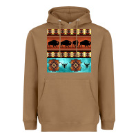 Toasted Coconut native american aztec seamless pattern 2 Heavyweight Hoodie - BundleAndBundleShop