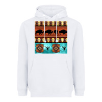 White native american aztec seamless pattern 2 Heavyweight Hoodie - BundleAndBundleShop