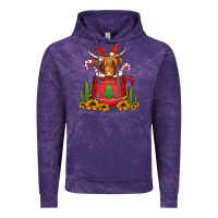 Cloud Purple hot coco christmas highland cow Vintage Hoodie - Jasminsmagicworld