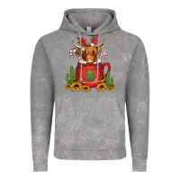 Cloud Rock hot coco christmas highland cow Vintage Hoodie - Jasminsmagicworld