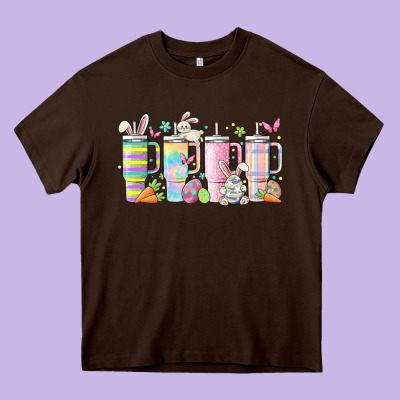 Retro Groovy Easter Heavy Core Tee Designed By Maliassmallbusiness