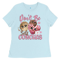 Baby Blue don't be self conchas Ladies Tee - MaliasSmallBusiness