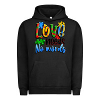 Pigment Black love needs no words Urban Hoodie - Artiststas