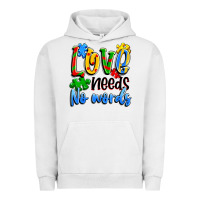 Pigment Lunar Rock love needs no words Urban Hoodie - Artiststas