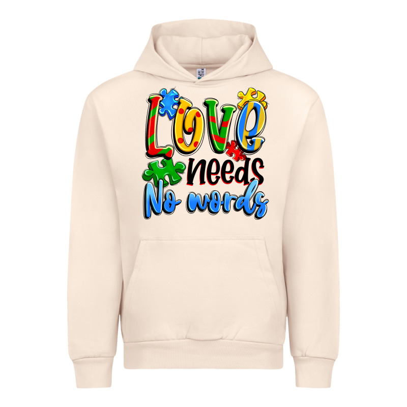 Love Needs No Words Urban Hoodie by Artiststas | Teevron