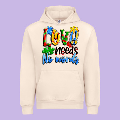 Love Needs No Words Urban Hoodie Designed By Artiststas