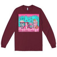Burgundy pink christmas coffee Long Sleeve Tee - Jasminsmagicworld