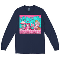 Navy pink christmas coffee Long Sleeve Tee - Jasminsmagicworld