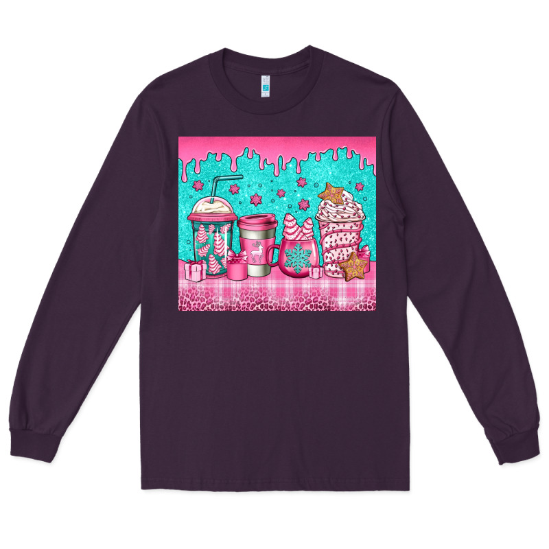 Pink Christmas Coffee Long Sleeve Tee by Jasminsmagicworld | Teevron