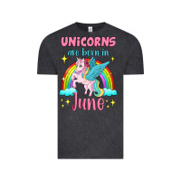 Vintage Black unicorns are born in june Vintage Tee - Jasminsmagicworld