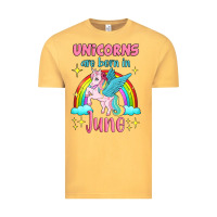 Vintage Mustard unicorns are born in june Vintage Tee - Jasminsmagicworld