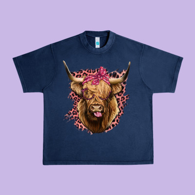 Highland Cow Urban Heavy Tee Designed By Bettercallsaul