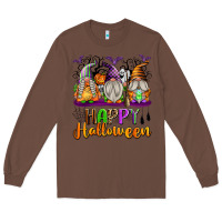 Chestnut Happy Halloween Gnomes Long Sleeve Tee - texasbilliewilder