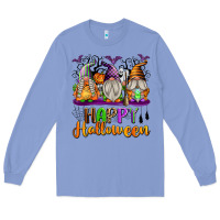 Colony Blue Happy Halloween Gnomes Long Sleeve Tee - texasbilliewilder