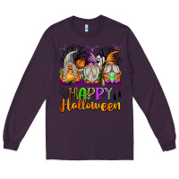 Plum Happy Halloween Gnomes Long Sleeve Tee - texasbilliewilder