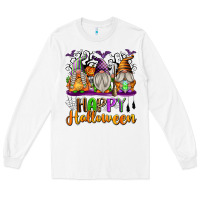 White Happy Halloween Gnomes Long Sleeve Tee - texasbilliewilder