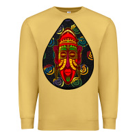 Antique Gold african masks teardrop  6 Premium Sweatshirt - BundleAndBundleShop