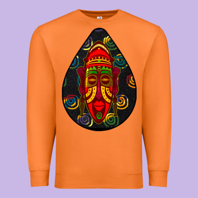 African Masks Teardrop  6 Premium Sweatshirt Designed By Bundleandbundleshop