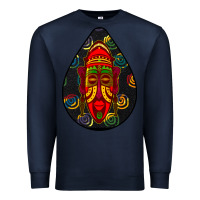 Navy african masks teardrop  6 Premium Sweatshirt - BundleAndBundleShop