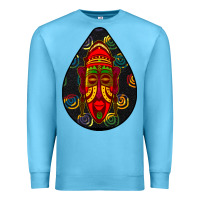 Ocean Blue african masks teardrop  6 Premium Sweatshirt - BundleAndBundleShop