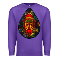 Purple african masks teardrop  6 Premium Sweatshirt - BundleAndBundleShop
