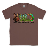 Chestnut Peace Love Chameleon Lizard Classic Tee - LillyAllenDesigns