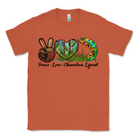 Copper Peace Love Chameleon Lizard Classic Tee - LillyAllenDesigns