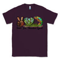 Plum Peace Love Chameleon Lizard Classic Tee - LillyAllenDesigns