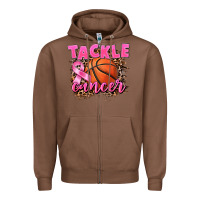 Chestnut Tackle Cancer Basketball Zipper Hoodie - FaDigitalArtStudio