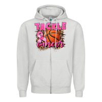 Dove Grey Tackle Cancer Basketball Zipper Hoodie - FaDigitalArtStudio