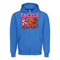 True Royal Tackle Cancer Basketball Zipper Hoodie - FaDigitalArtStudio