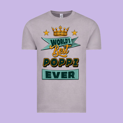 World's Best Poppi Ever Vintage Tee Designed By Jasminsmagicworld