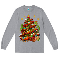 Heather Grey Christmas Feliz Navidad sombrero tree Long Sleeve Tee - NancyCooperArtShop