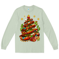 Matcha Christmas Feliz Navidad sombrero tree Long Sleeve Tee - NancyCooperArtShop
