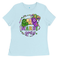 Baby Blue mardi gras game Ladies Tee - MaliasSmallBusiness