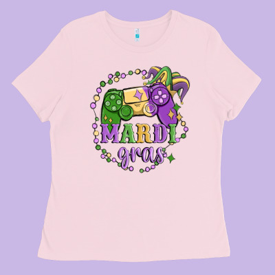 Mardi Gras Game Ladies Tee Designed By Maliassmallbusiness