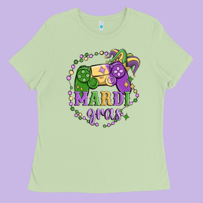 Mardi Gras Game Ladies Tee Designed By Maliassmallbusiness