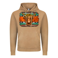 Vintage Camel highland cow western background Vintage Hoodie - Jasminsmagicworld
