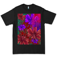 Black floral pattern Premium Tee - JahusDesignShop