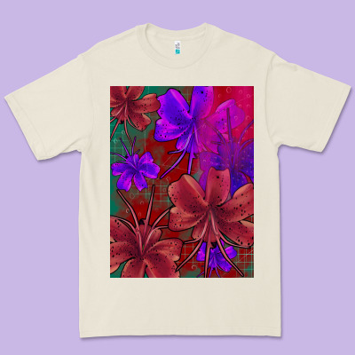Floral Pattern Premium Tee Designed By Jahusdesignshop