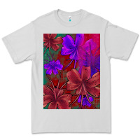 Dove Grey floral pattern Premium Tee - JahusDesignShop