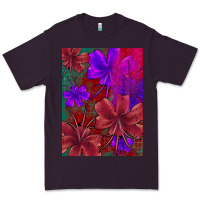 Plum floral pattern Premium Tee - JahusDesignShop