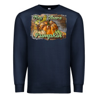 Navy hey there pumpkin Premium Sweatshirt - BundleAndBundleShop