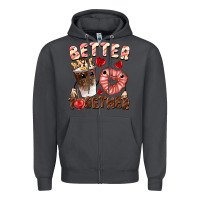 Smoke Better together Valentine's Day Zipper Hoodie - FaDigitalArtStudio