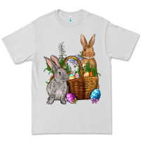 Dove Grey Bunnys carrots eggs with basket Easter Premium Tee - NancyCooperArtShop