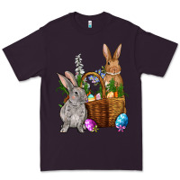 Plum Bunnys carrots eggs with basket Easter Premium Tee - NancyCooperArtShop